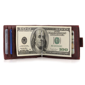 Otto Angelino Top Grain Leather Wallet with Money Clip - RFID Blocking – Unisex