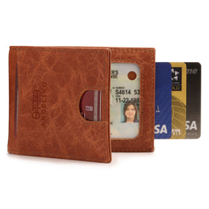 Otto Angelino Top Grain Leather Wallet with Money Clip - RFID Blocking – Unisex