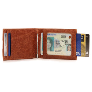 Otto Angelino Top Grain Leather Wallet with Money Clip - RFID Blocking – Unisex