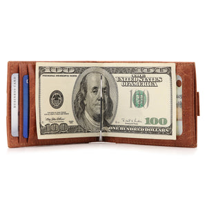 Otto Angelino Top Grain Leather Wallet with Money Clip - RFID Blocking – Unisex
