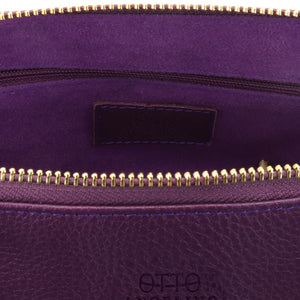 Otto Angelino Leather Genuine Leather Makeup Bag Cosmetic Pouch Travel Organizer Toiletry Clutch