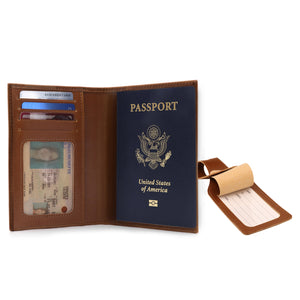 Otto Angelino Leather Passport Wallet - RFID Blocking - Unisex