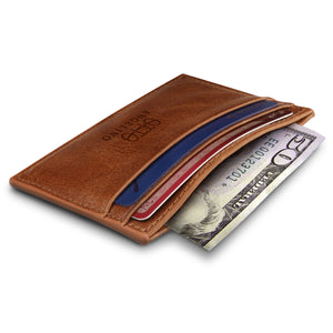 Otto Angelino Genuine Leather Wallet - Bank Cards, Money, Driver's License, RFID Blocking