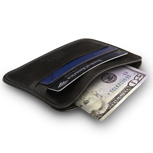 Otto Angelino Leather Wallet - Bank Cards, Money, Driver's License, RFID Blocking