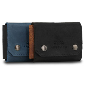 Otto Angelino Genuine Leather Credit and Business Card Case with Snap Fastener Closure - Unisex