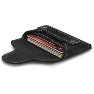 Otto Angelino Genuine Leather Credit and Business Card Case with Tuck and Slot Closure - Unisex