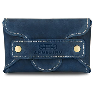 Otto Angelino Genuine Leather Credit and Business Card Case with Tuck and Slot Closure - Unisex