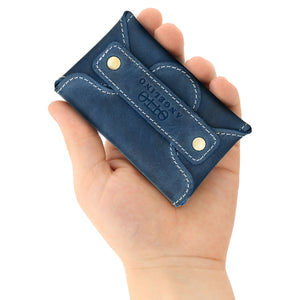 Otto Angelino Genuine Leather Credit and Business Card Case with Tuck and Slot Closure - Unisex