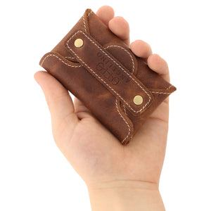 Otto Angelino Genuine Leather Credit and Business Card Case with Tuck and Slot Closure - Unisex