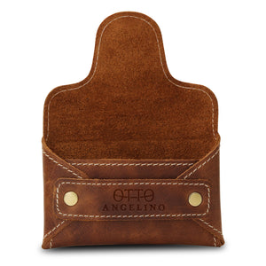 Otto Angelino Genuine Leather Credit and Business Card Case with Tuck and Slot Closure - Unisex