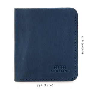 Otto Angelino Genuine Leather Ultra Slim Bifold Card and Cash Wallet - Unisex